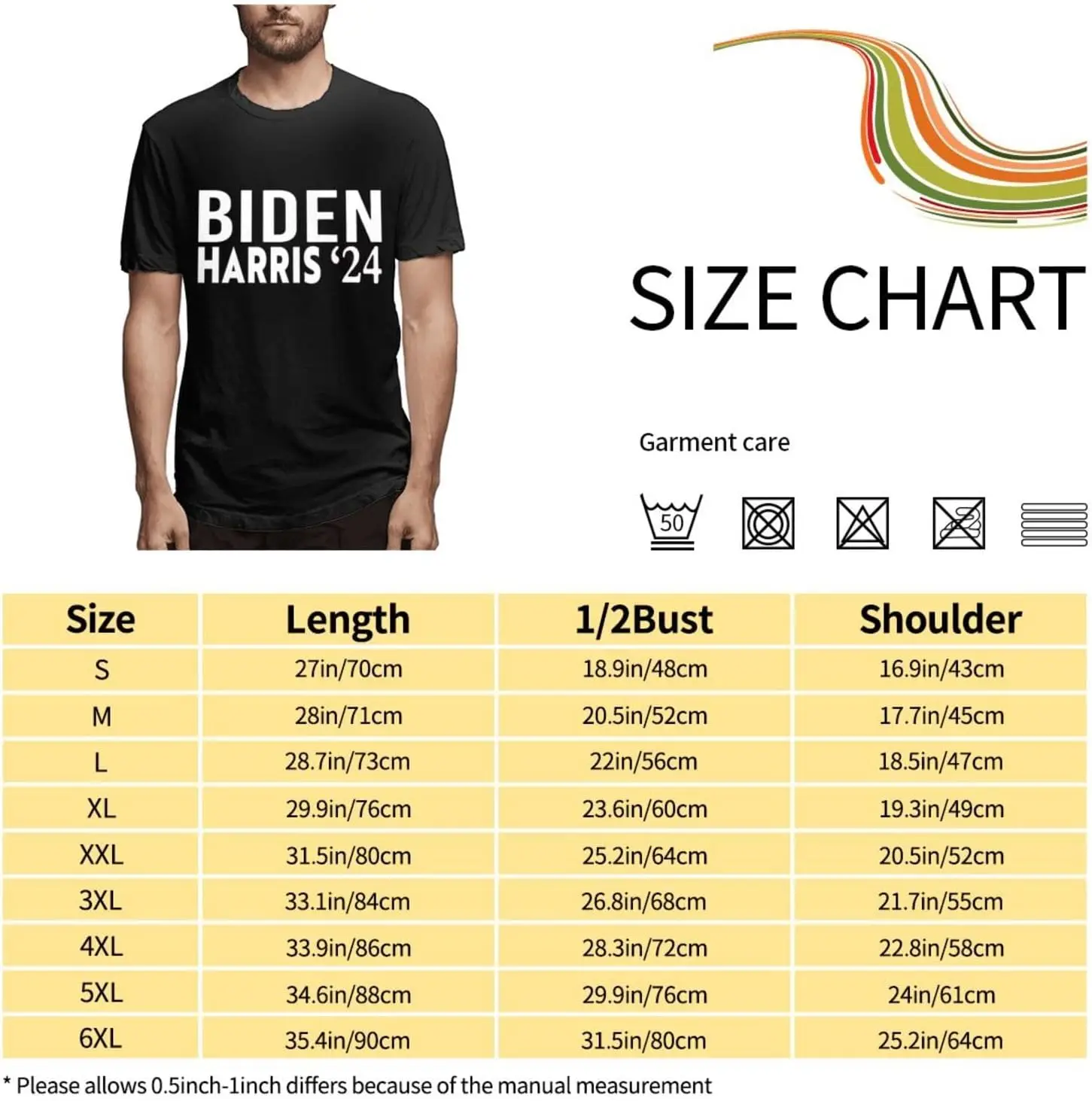 President Joe Biden Kamala Harris 2024 Vote Gift re-Election Men's T-Shirt Classic Short Sleeve Crewneck Tees