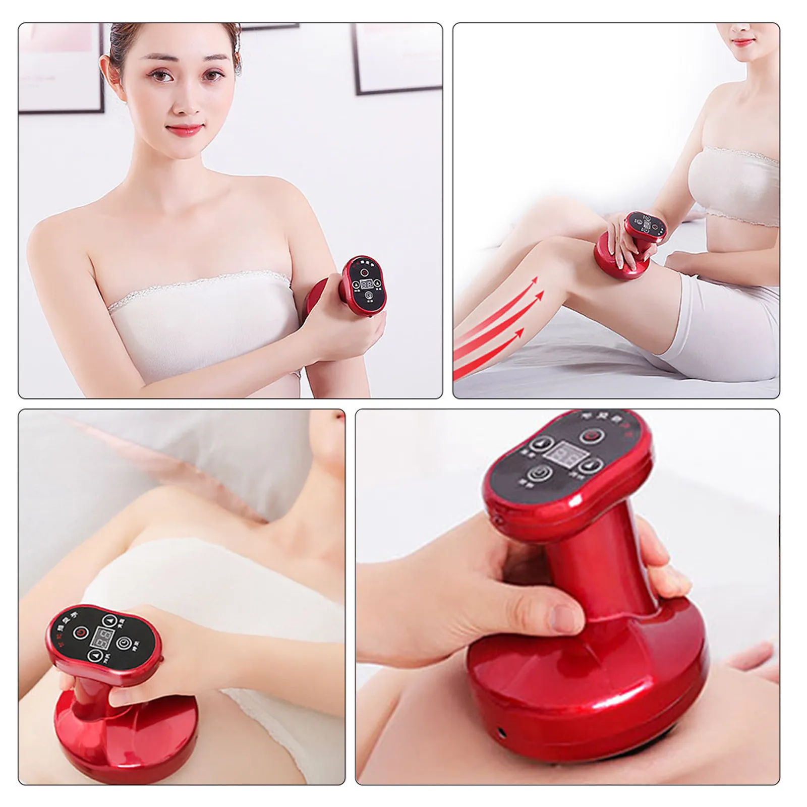 

1Set Rechargeable Electronic Cupping Instrument Negative Pressure Heating Massage for Cold Moisture Removal Uterine Warming