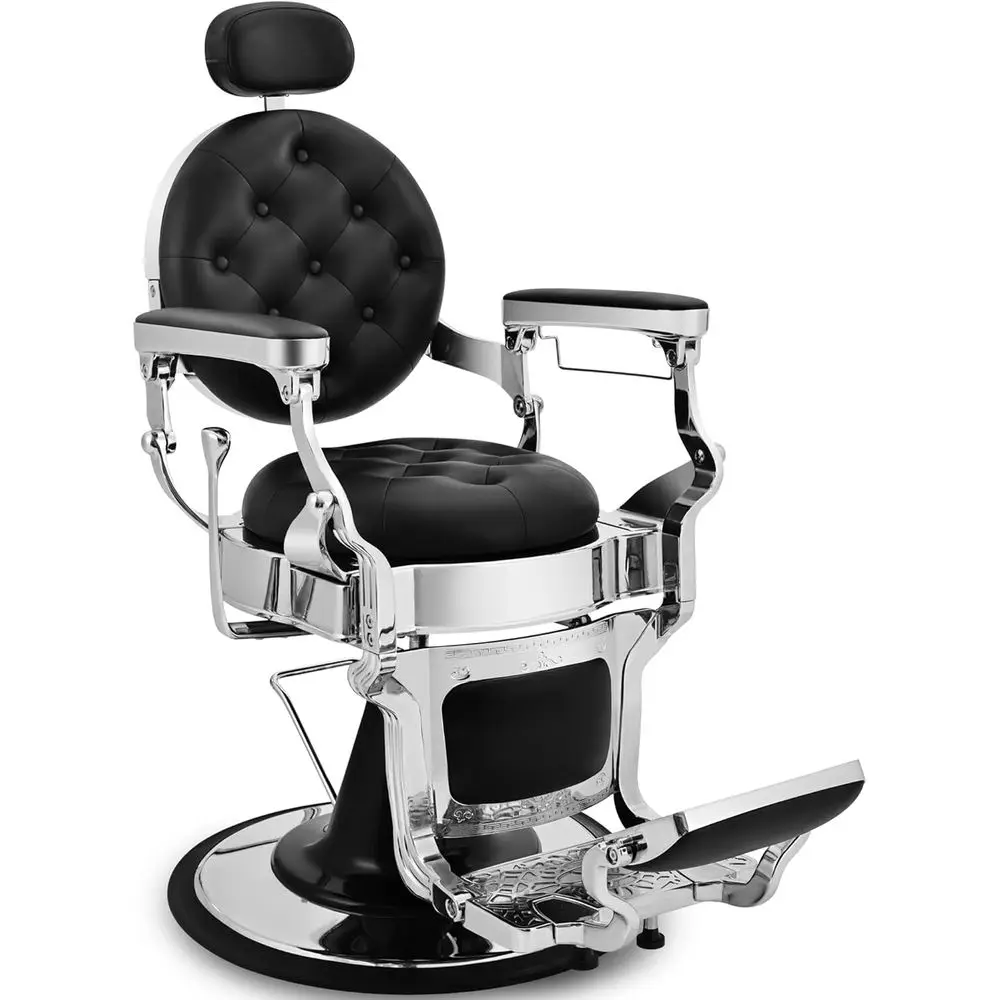 

Vintage Hydraulic Barber Chair for Hair Stylists, Classic Salon Equipment for Tattoo and Spa Services