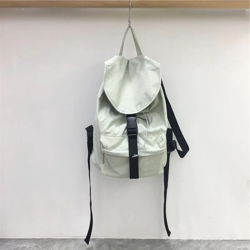 Estilo Coreano Artístico Mochila Estudante, Casual Esportes Viagem Mochila, Pano de Nylon, Nova Chegada, 2024