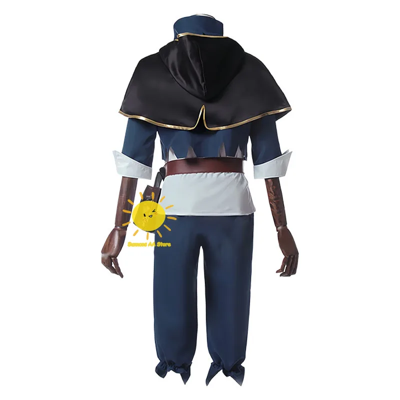 Anime Black Clover Cosplay Asta Cosplay Costumes Tops Pants Shawl Bag Headband Asta Suits Wig Halloween Carnival Cos Adult Men view 4