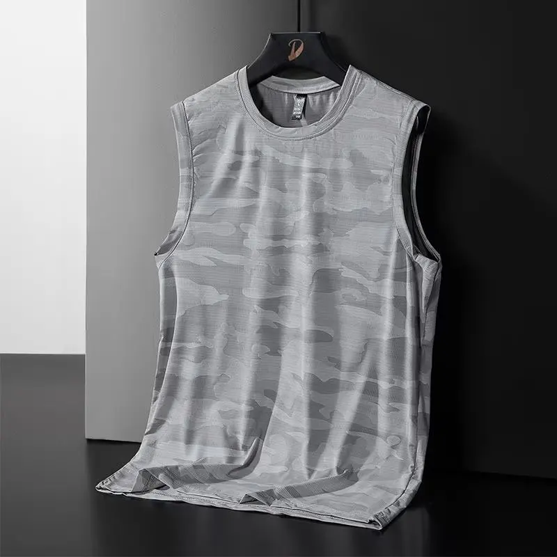 

Летняя тонкая круглая футболка из ледяного шелка Ne Qui Dry Sport Svel Top, свободная мужская футболка большого размера, дышащая повседневная мужская футболка irt