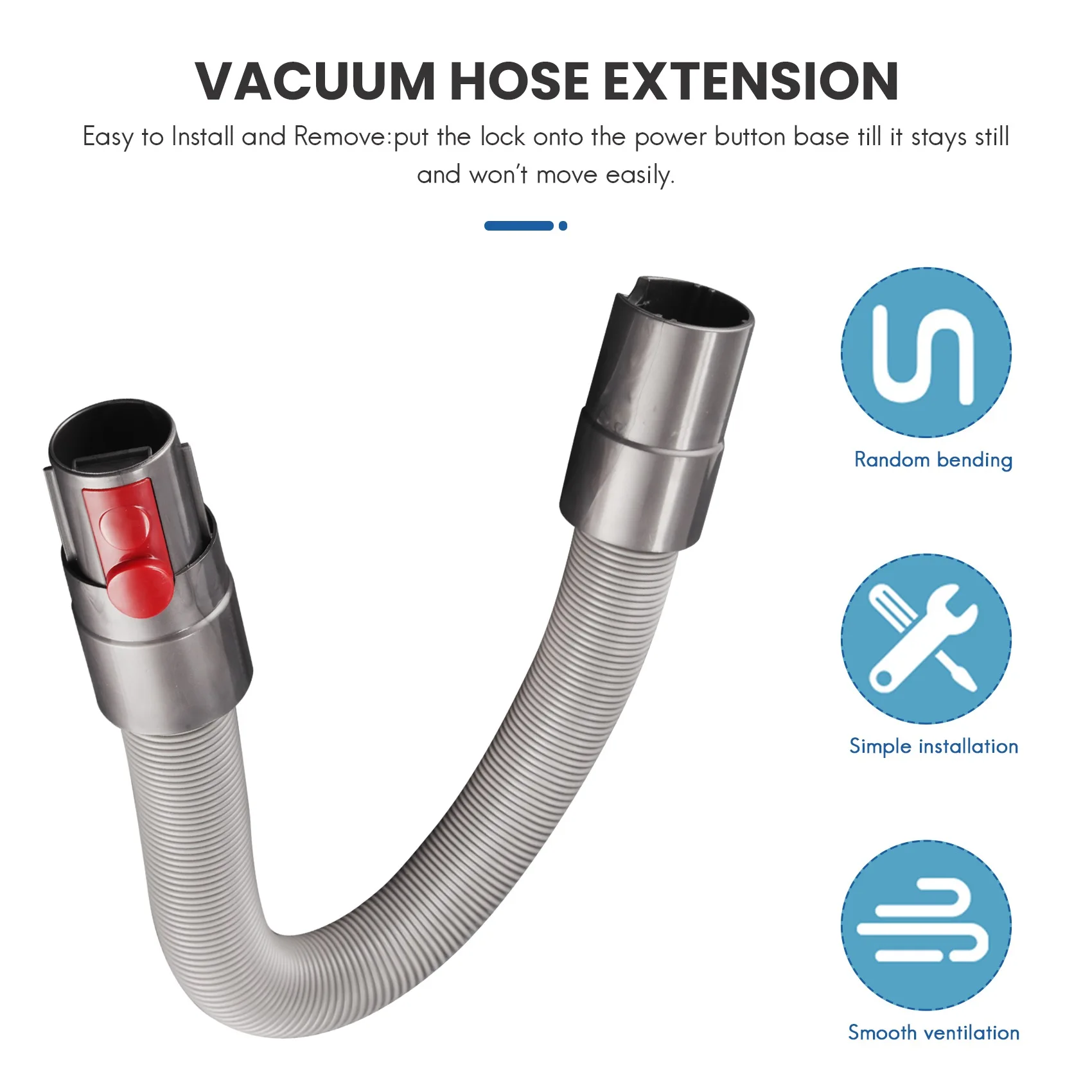 Extension Hose and Trigger Lock for - Flexible Hose and Switch Holder for V15 V11 V10 V8 V7 Vacuum Cleaner