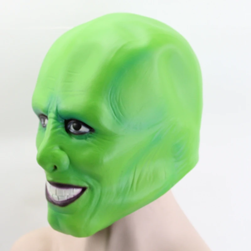 Halloween The Jim Carrey Movies Mask Cosplay Green Mask Costume Adult Fancy Dress Face Halloween Masquerade Party Mask