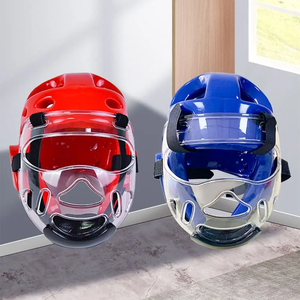 Head Protection Taekwondo Helmet Gear Portable S/M/L Muay Thai Helmet One-Time Molding PU Material Karate Helmet Competition