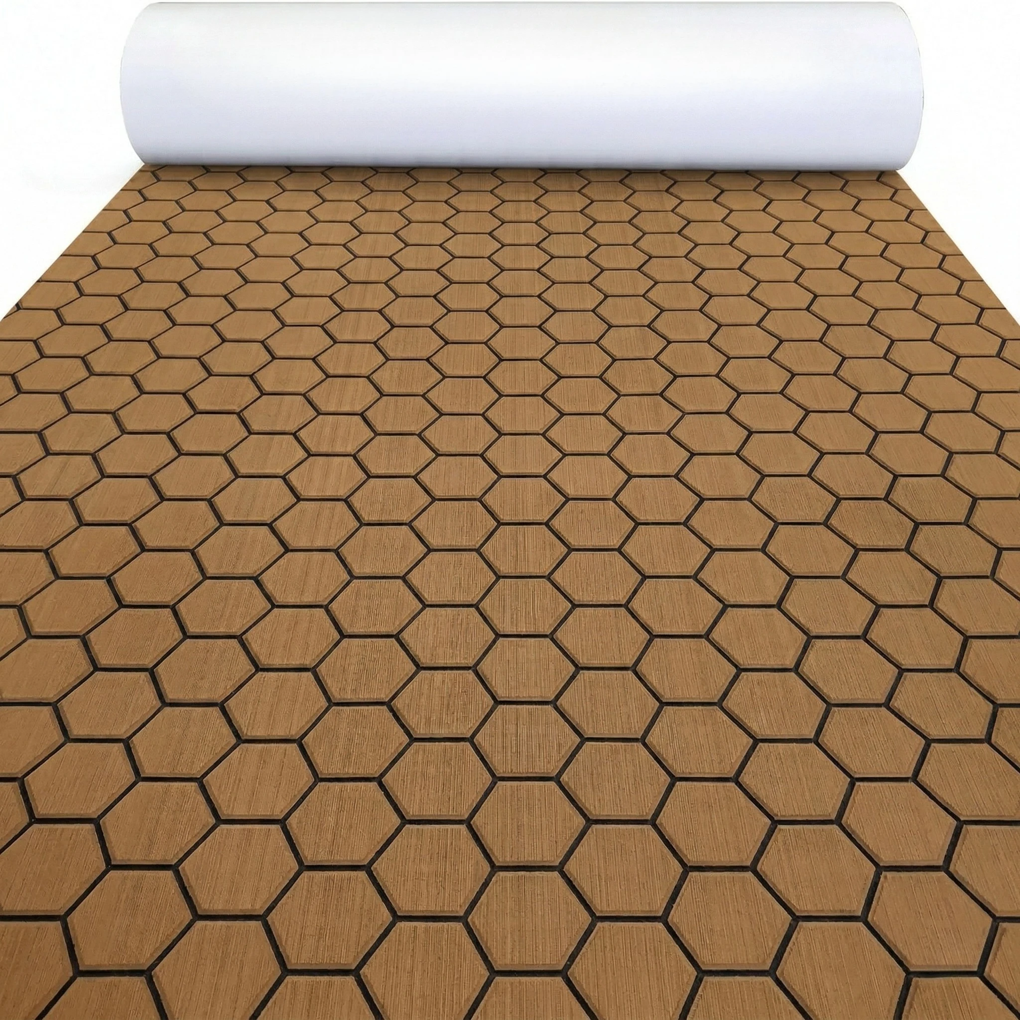 2400x1200mm honingraat EVA schuim bootdekmat zelfklevend maritiem faux teak vloerbedekking antislip jacht camper vloerpad
