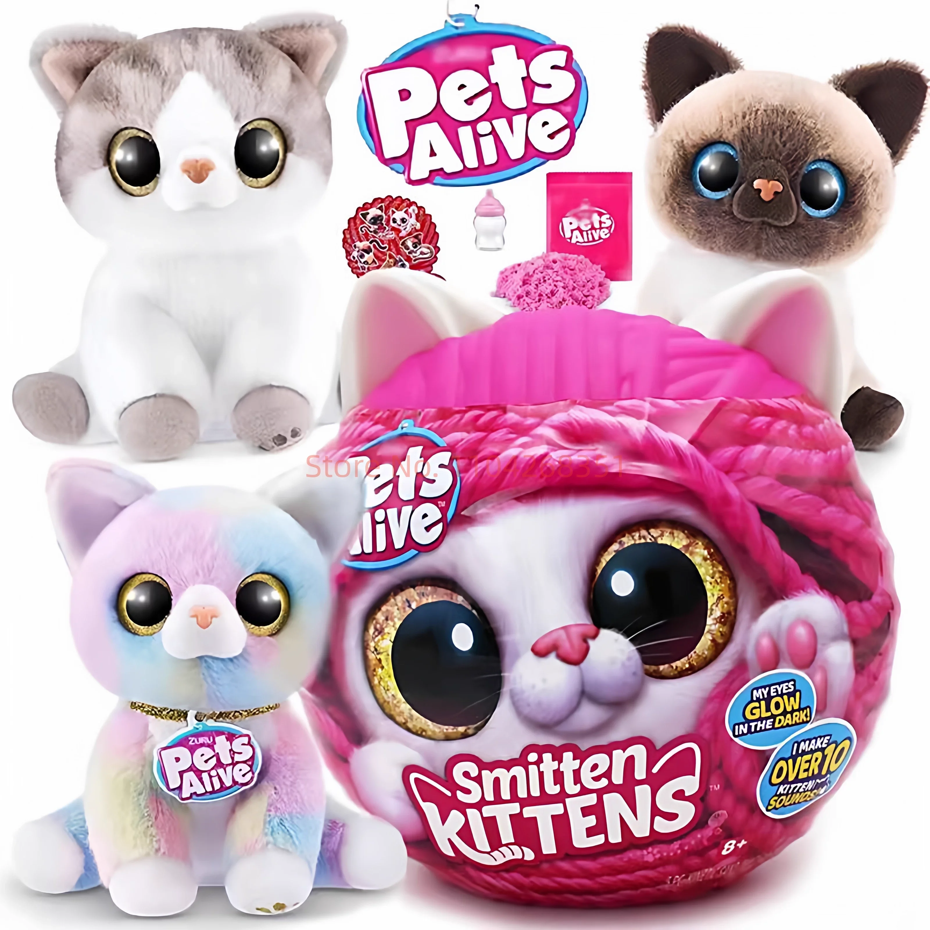 

Zuru Pets Come Alive And Truly Admire Cats Interactive Cat Mothers Cartoon Cute Cats Model Toys Voice Controlled Trendy Toys