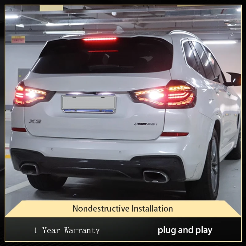 

Задние фонари для BMW X3 IX3 G01 G08 2018 2019 2020 2021, светодиодный дизайн из чешуи дракона, задний фонарь, динамический задний фонарь, аксессуары