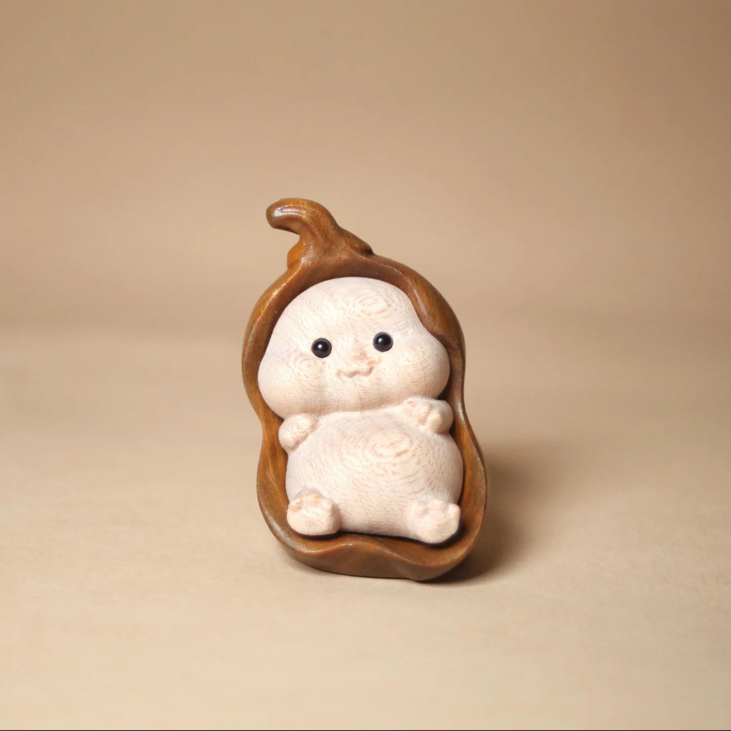 Green Sandalwood Doubao Cute Desktop Ornament For Newlyweds Bless Baby Gift Healing Car Interior Craft Decor Souvenir