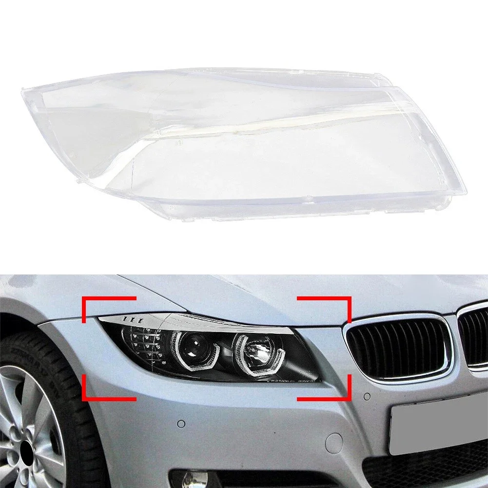 Glass Auto Halogen Headlamp Lampshade Transparent Car Front Headlight Lens Cover For BMW E90 E91 3 2005 2006 2007 2008