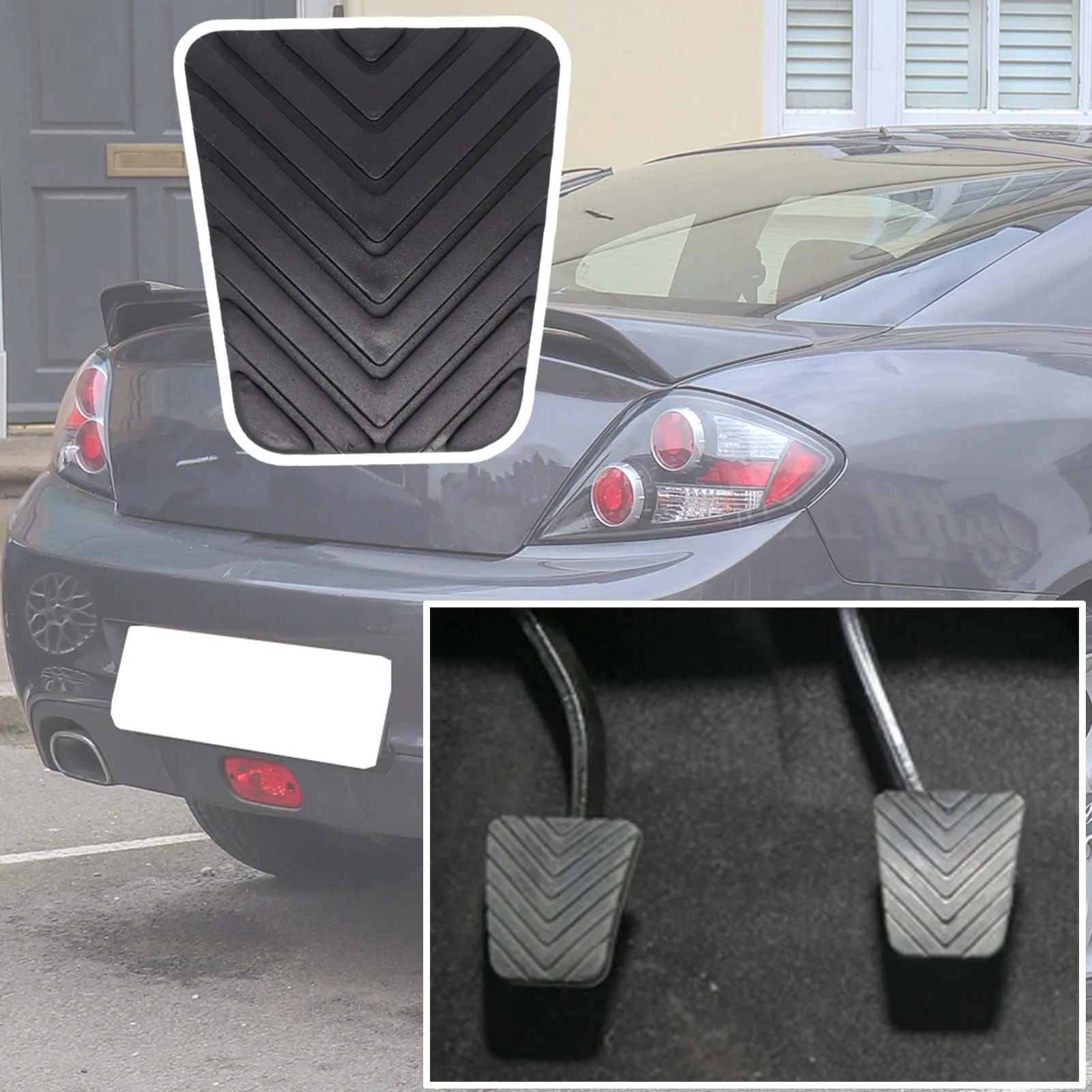 Capa de borracha para pedal de freio e embreagem, substituição para hyundai tiburon rd gk 2006 2007 2008 toscani coupe siii