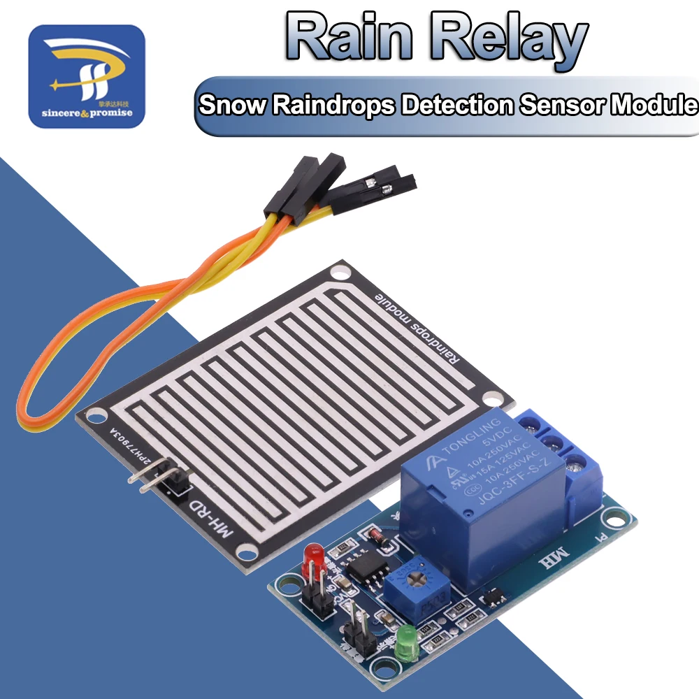 Moduł czujnika detekcji kropli deszczu Moduł wilgotności dla Arduino Robot Car Diy Kit 5V/12V Moduł sterowania przekaźnikiem