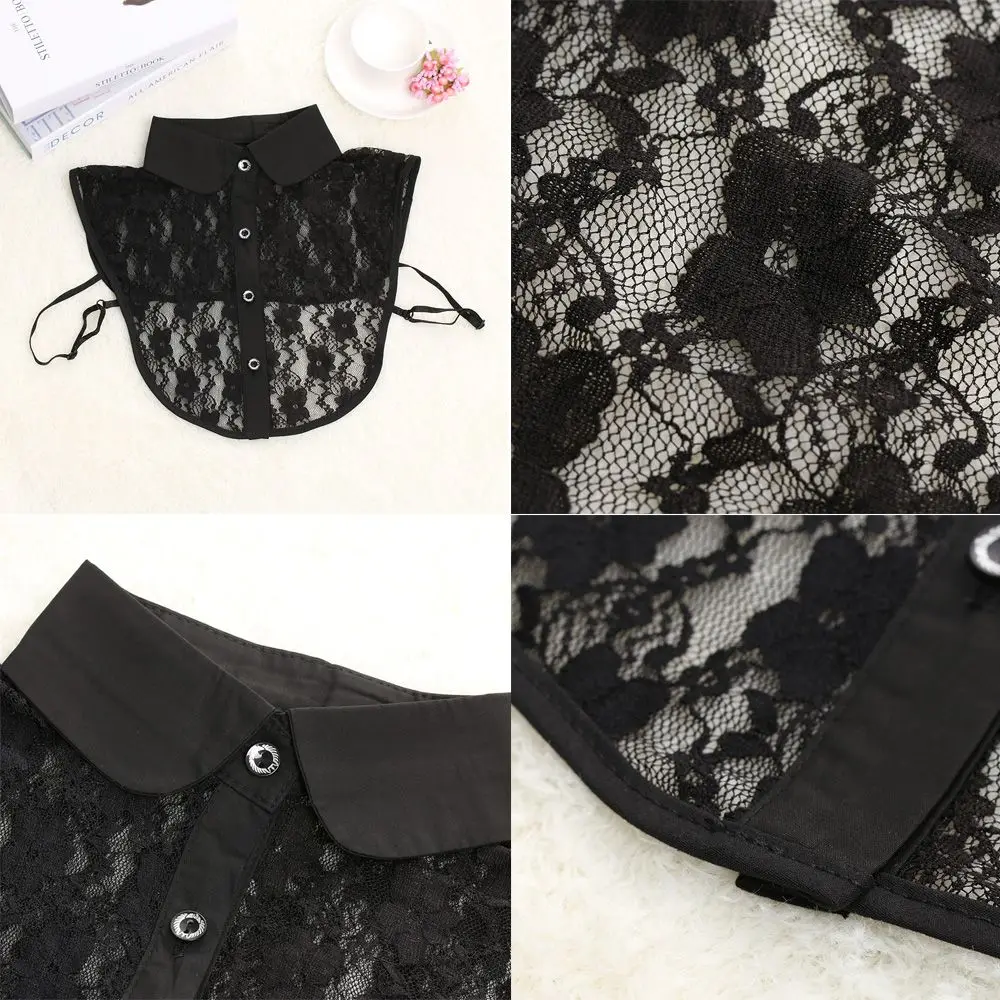 Fashion Solid Shirt Blouse Detachable Lace False Collar Clothes Accessories