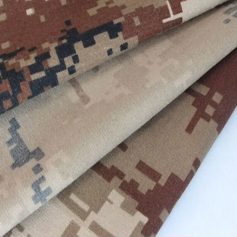 Water Resistant Desert Digital Camo Fabric 1.5M Width Breathable Wearproof Camouflage Cloth Uniforms Bag Tent Material