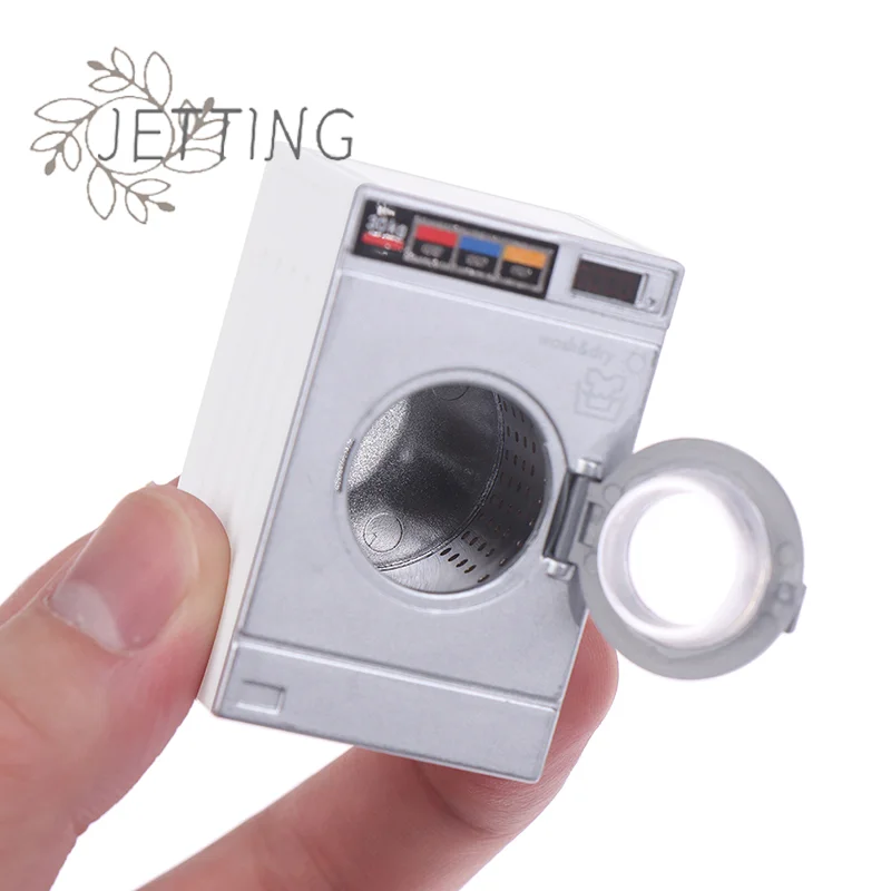 Hot Mini 1:12 Dollhouse Miniature Washing Machine Home Appliance Laundry Model Decor Toy