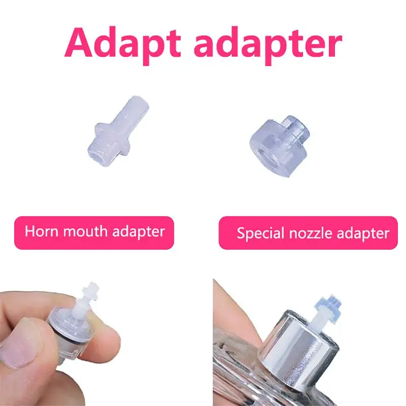 Perfume Bottle Refill Adapter 2Pcs Horn Mouth Nozzle Connector Leak-proof Dispensing Tool for Home Travel Cosmetic Use