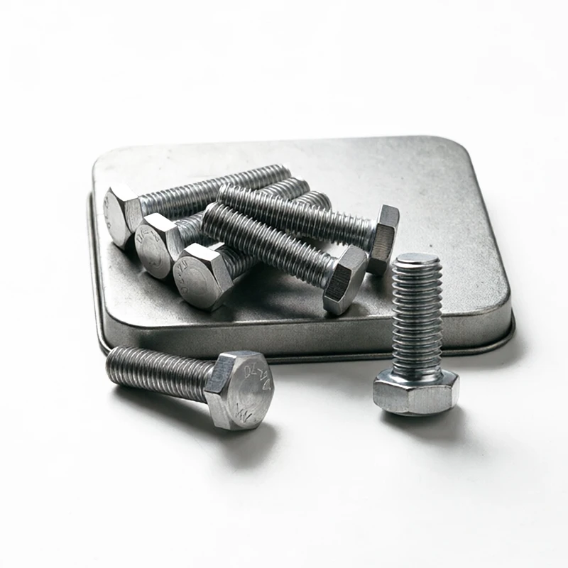 DIN933 304 Stainless Steel A2-70 Fully Threaded Hex Head Bolt Metric External Hexagon Machine Screw Fastener M3 M4 M5 M6M8M10M12