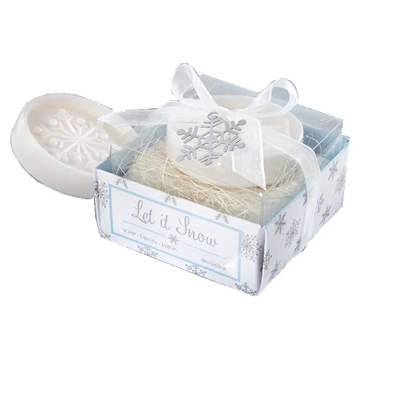 Christmas Snowflake Shape Soap Creative Activity Wedding Favors Small Gift Personality