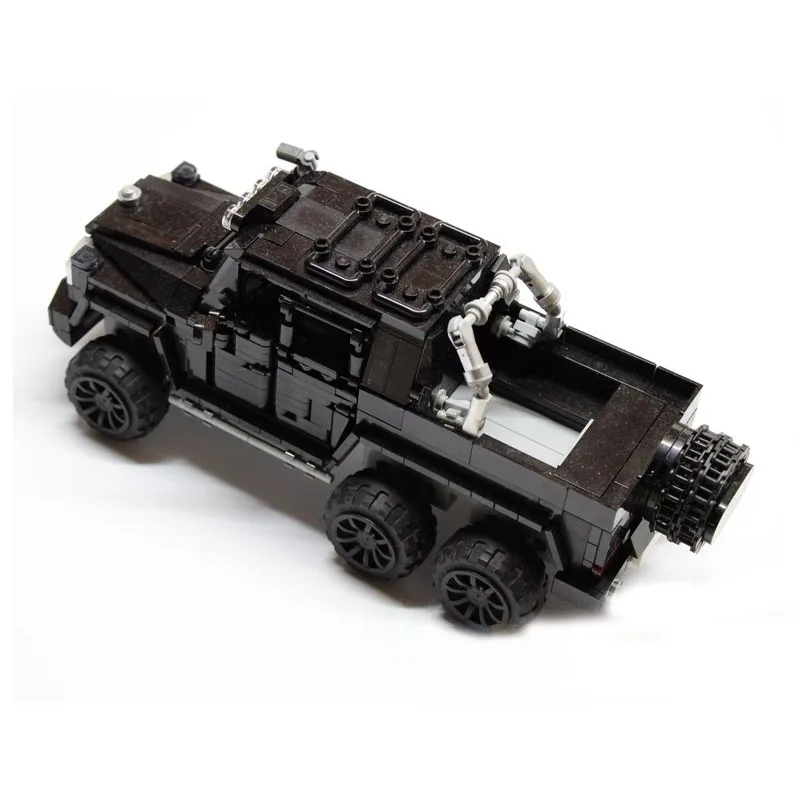 

MOC-227501 Classic New Black 6x6 Cargo Truck Building Block Model, 839Parts, MOC Boys' Children's Birthday and New Year Toy Gift