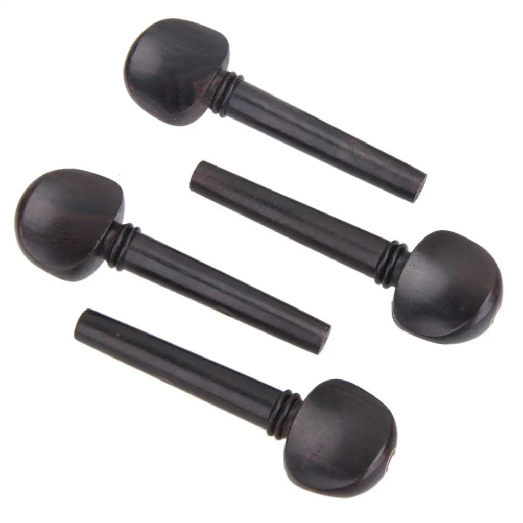 Premium Ebony Violin Pegs 4/4 Full Size Tuning Pegs Set Violin Accessories for 4/4 Fiddle Restoration