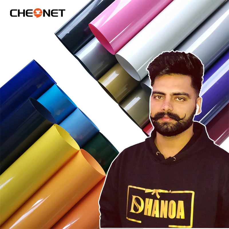 CHEONET HTV ---12"x40"/30.5cmx100cm ECO PU Heat Transfer Vinyl With Sticky Back T-shirt Iron On HTV Film Pattern Press DIY Craft