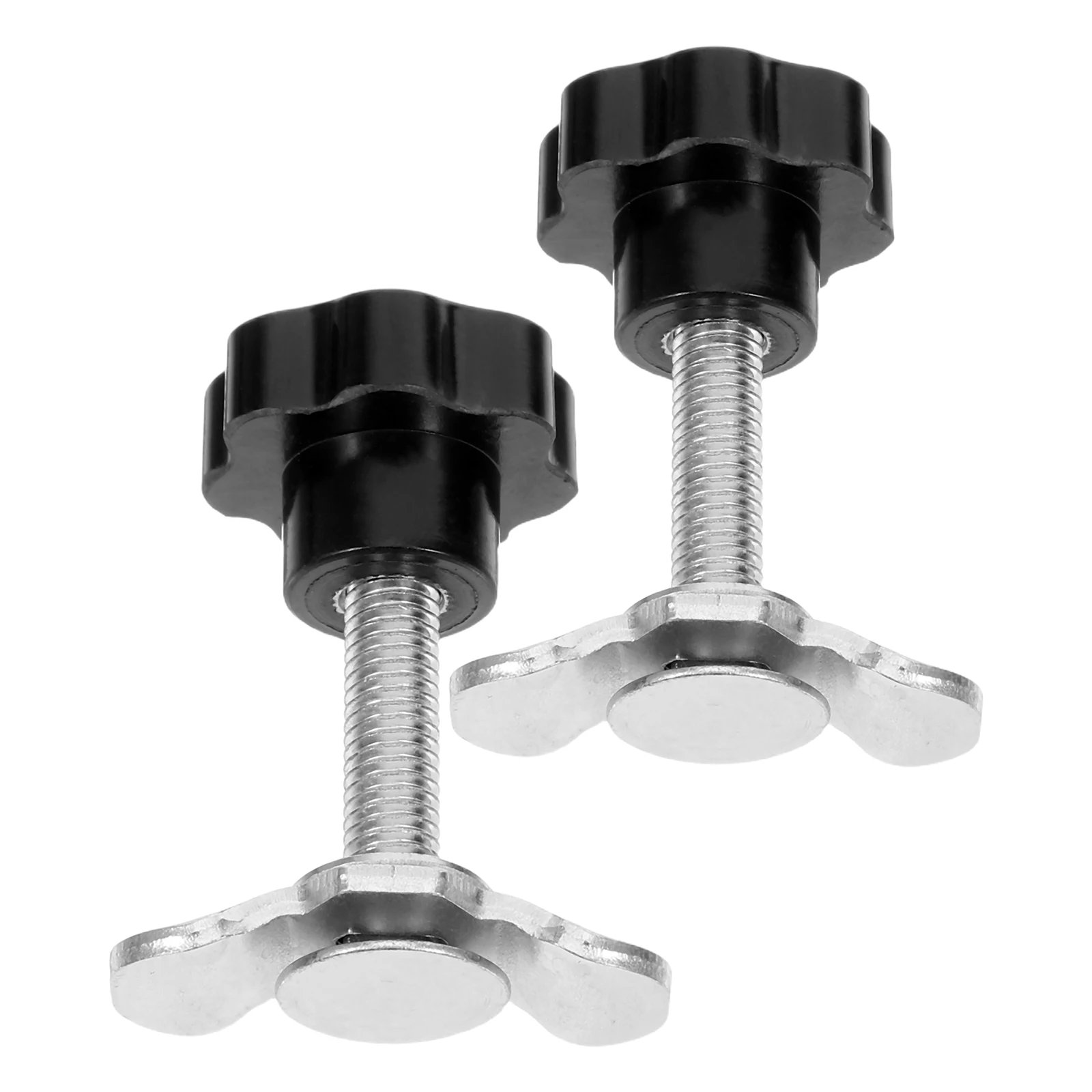 

2pcs Threaded Joint Hand Adjustable Knob Thumb Clamping Screw Metal Truck Coupling Nuts Connecting Sleeve Bolts Set