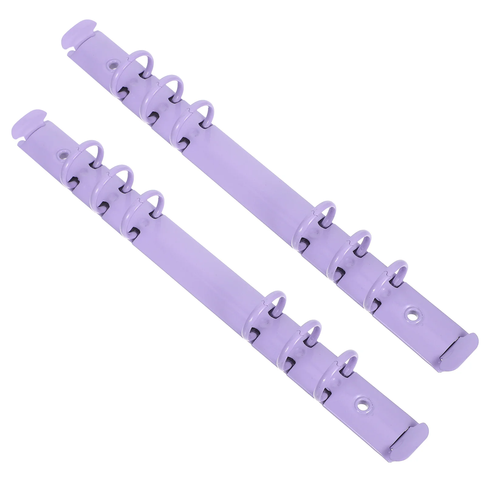 

2 Pcs Purple Metal Binder Binders Spine Replacement Straight Hair Detachable Spines