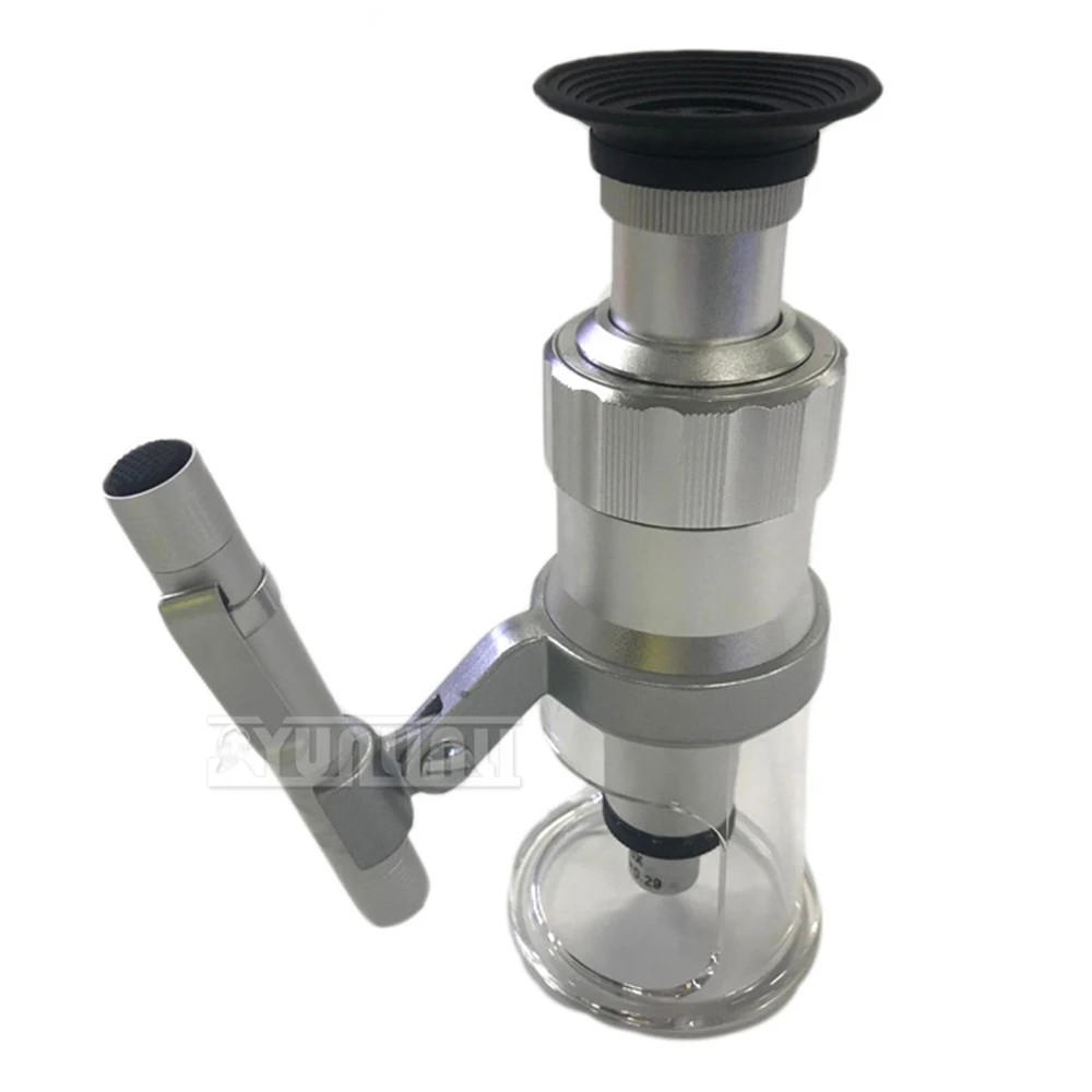 Objectif cent fois HD 100x avec échelle, microscope en verre loupe haute puissance avec ruban à mesurer, outils d'institut de laboratoire VSJ-2010XK