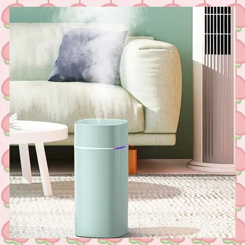 N18R ضوء الليل الملونة مرطب صغير مزدوج رذاذ الهواء البخاخة USB الصامت المنزل المرطب سيارة تنقية الهواء رذاذ الأخضر Du