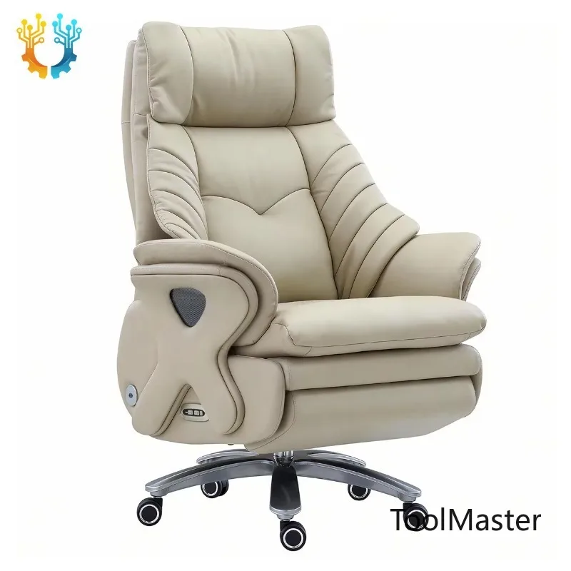 

[2026]Luxury Executive Office Chair Modern Design Ergonomic Electric Massage Reclining Genuine Leather For Home Office Furniture