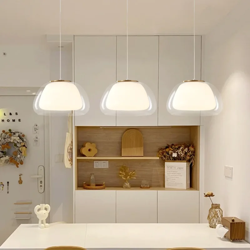Modern LED Glass Pendant Light Designer Jelly Pendant Lamp For Living Room Kitchen Restaurant Simple Dining Table Hanging Light