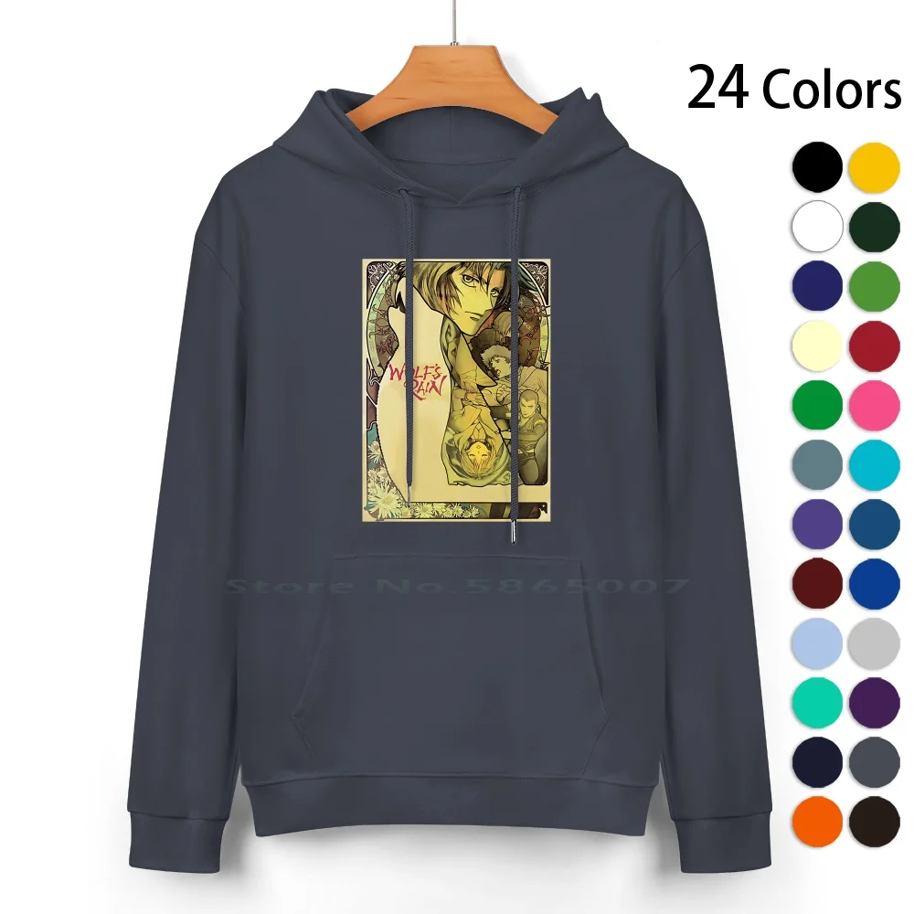 Wolf's Rain Pure Cotton Hoodie Sweater 24 Colors Wolfs Rain 100% Cotton Hooded Sweatshirt For Women Men Unisex Gifts Heat