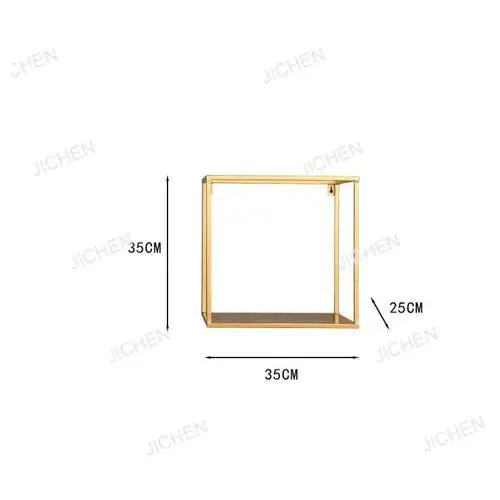 

Gold Storage Racks Hanging Decor Box Flower Pot House Rack Wall Book Figurines Display Crafts Shelves shelf
