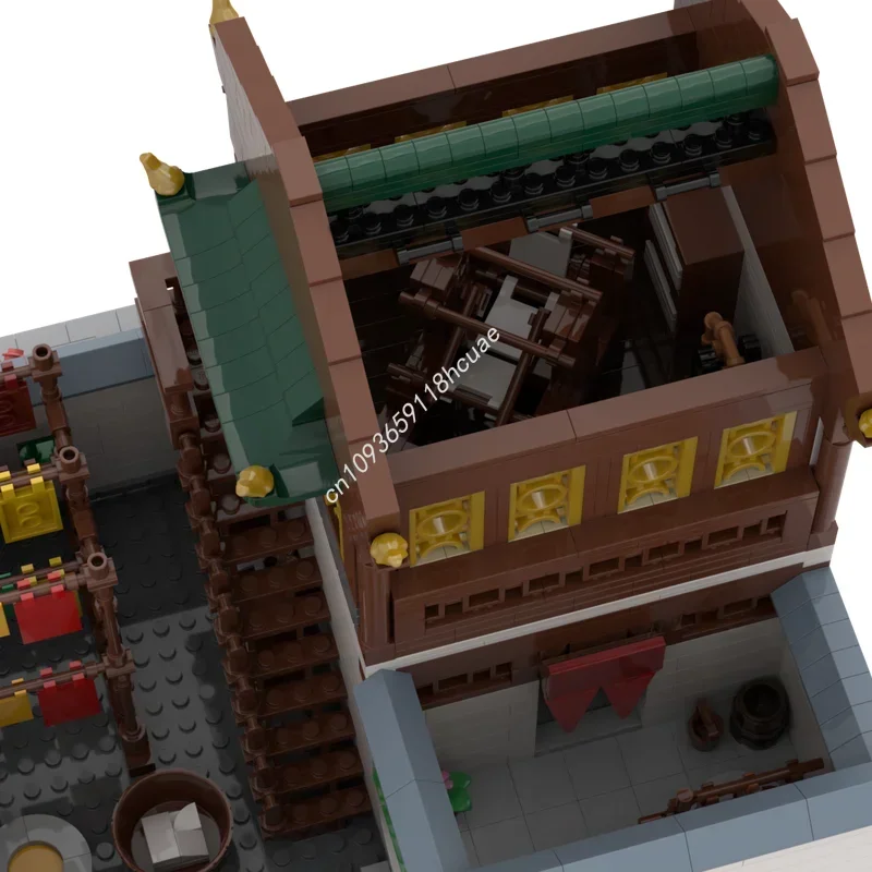 1860pcs MOC Chinese Textile Shop Factory Creatored Model Building Blocks Toy Assemble DIY Christmas Gifts Creative Idea Birthday
