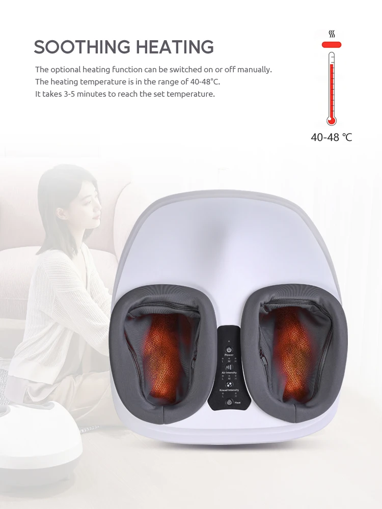 Multifunctional Electric Foot Massager Machine Kneading Roller Airbag Warm Compress Shiatsu Vibration Massage