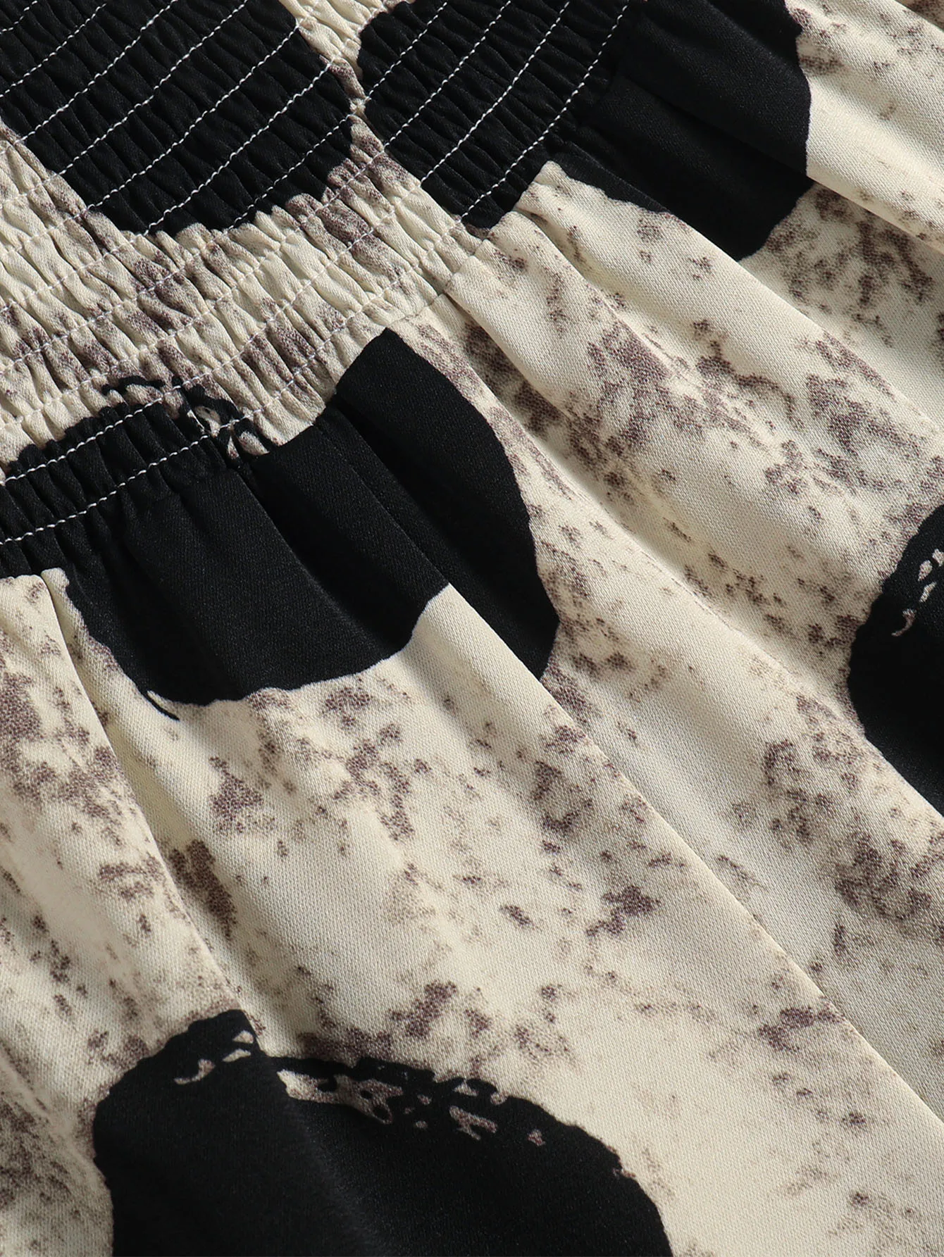 Pantaloni a Gamba Larga da Donna Stile Retrò a Pois con Vita Alta Arricciata ed Elastica per Primavera ed Estate, Casual per Vacanze e Ufficio