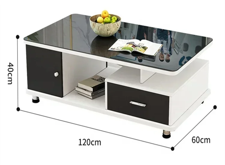 Glass Table Top Coffee Table Home Furniture TV Cabinet Sectional Living Room