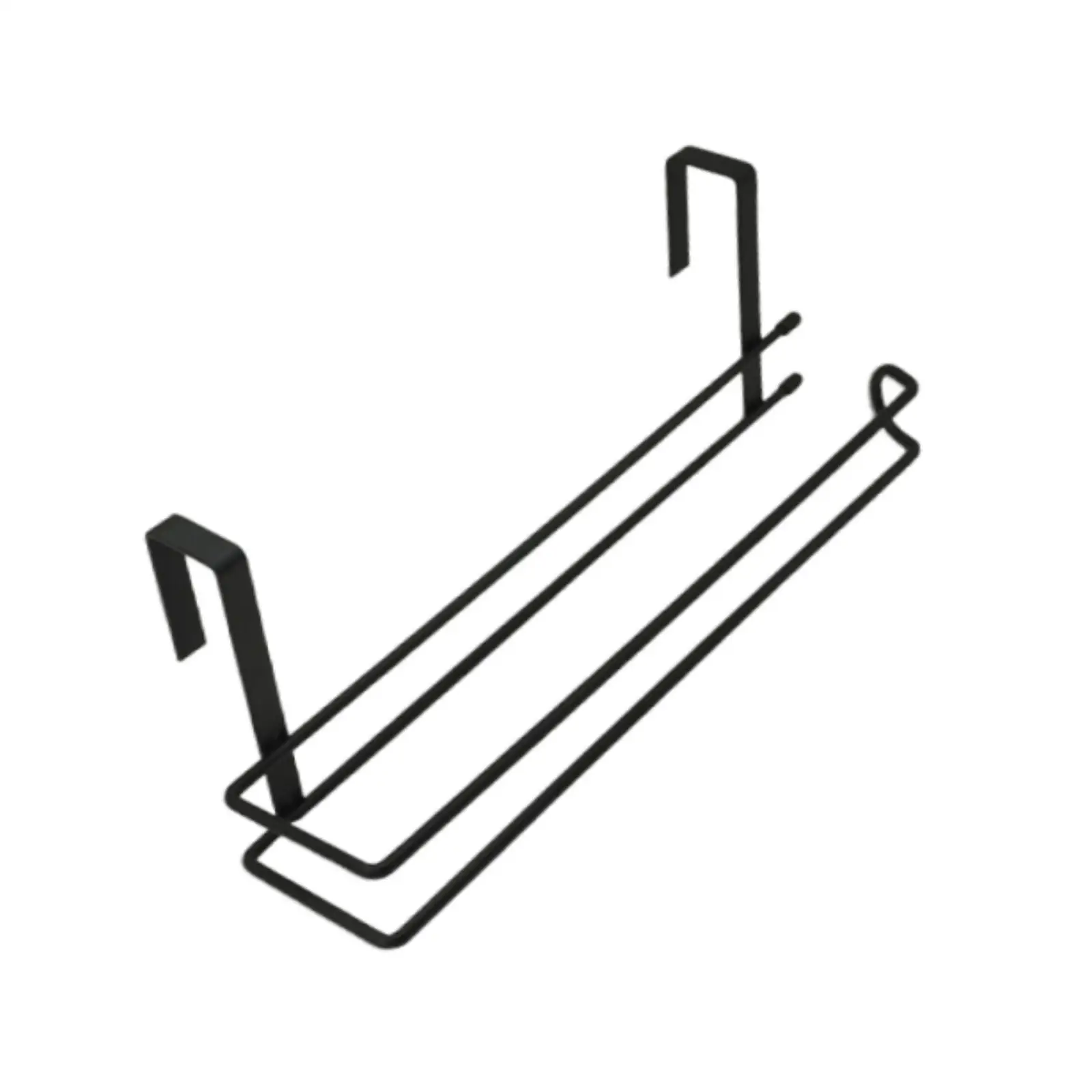 Paper Towel Rack Sturdy Metal Cabinet Door Hanging Kitchen Towel Paper Holder Space Saver for Bathroom