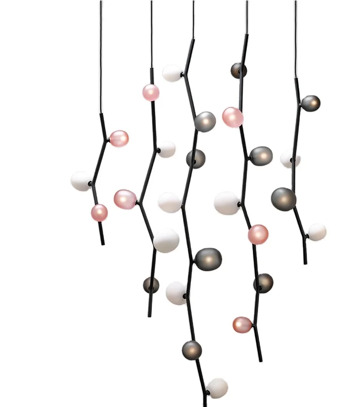 Simple Ivy Pendant Light Luxury Tree Chandelier  Nordic Creative Long Vertical Model Design Light
