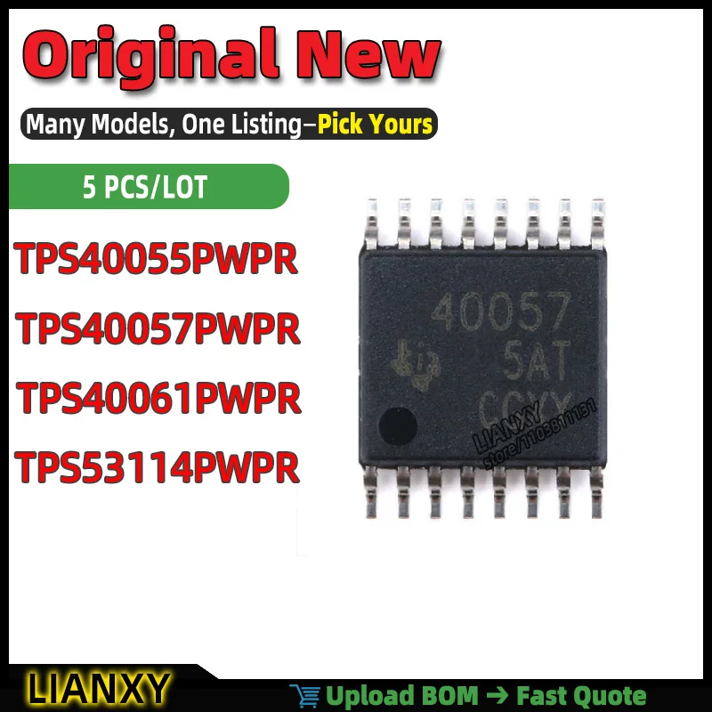 TPS40055PWPR TPS40061PWPR TPS53114PWPR TPS40057PWPR HTSSOP-16 BUCK CONTROLLER New Original
