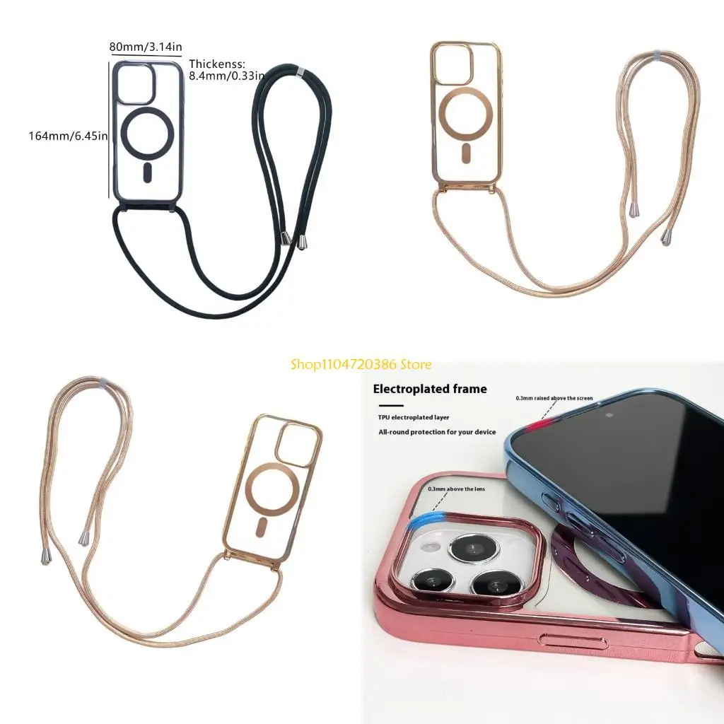 K0EA حافظة هاتف مغناطيسية بدون خدش مع حزام مناسبة لهاتف 15ProMax