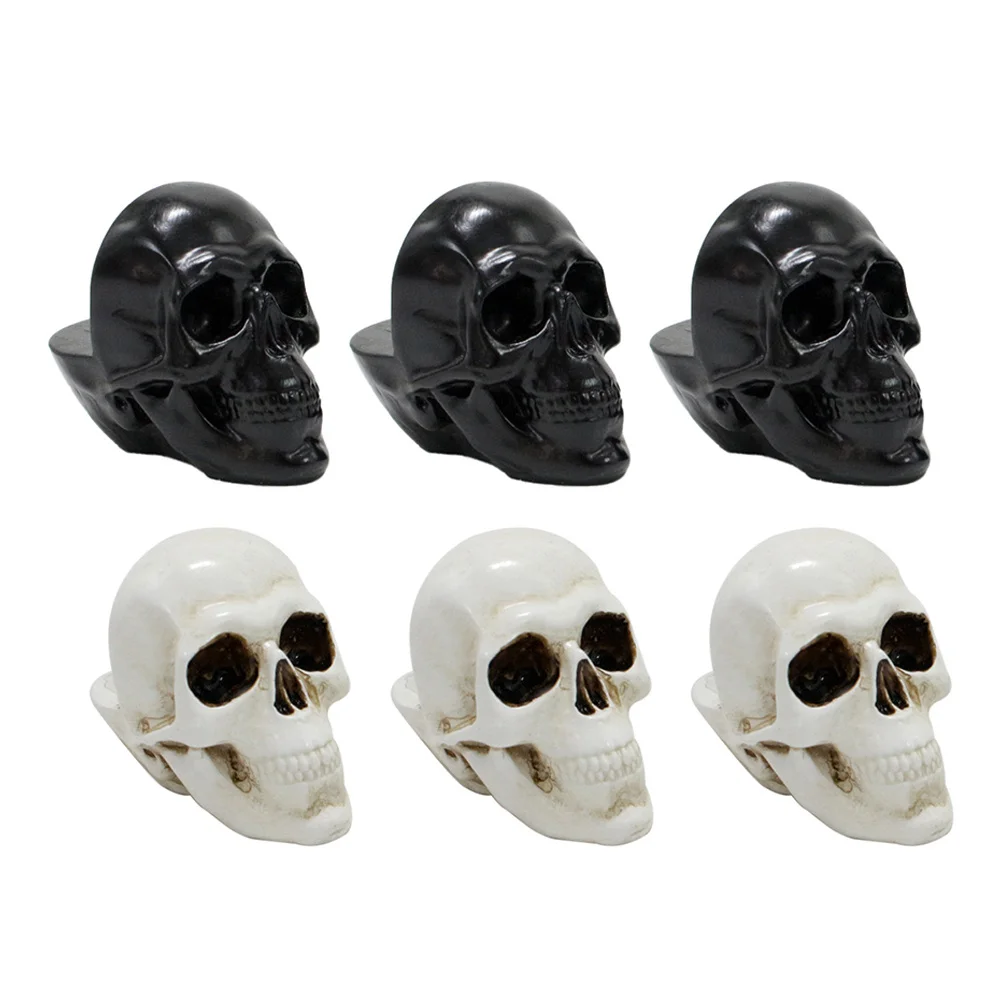 Pies de maceta de calavera únicos, soporte de planta de resina para decoración del jardín del hogar, decoraciones para fiesta de cumpleaños de zombis, 6 uds.