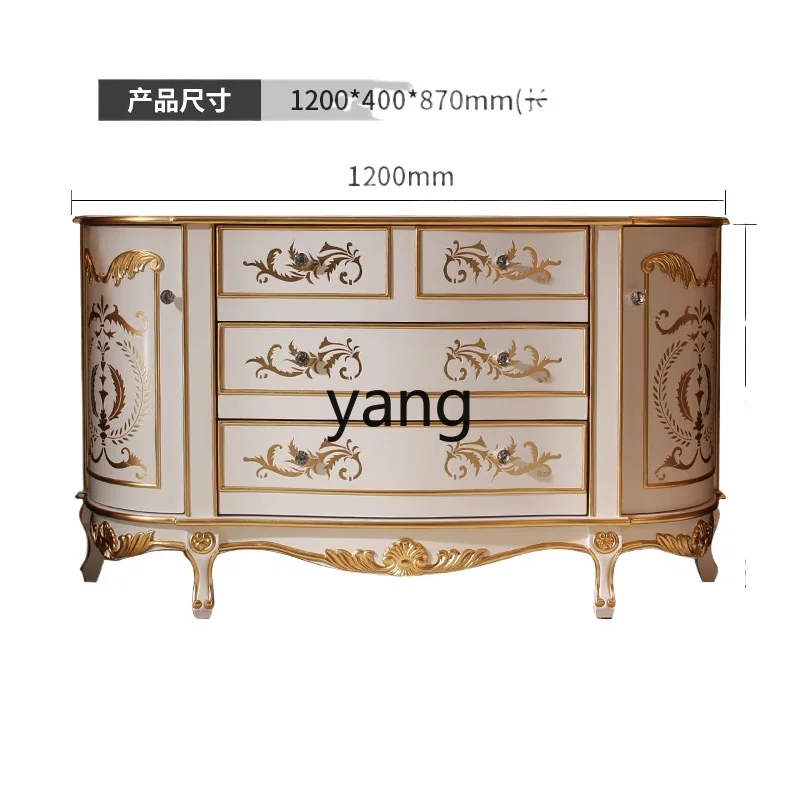 Yjq New Classical White Sideboard Vintage Home Hallway and Living Room Decorations Locker