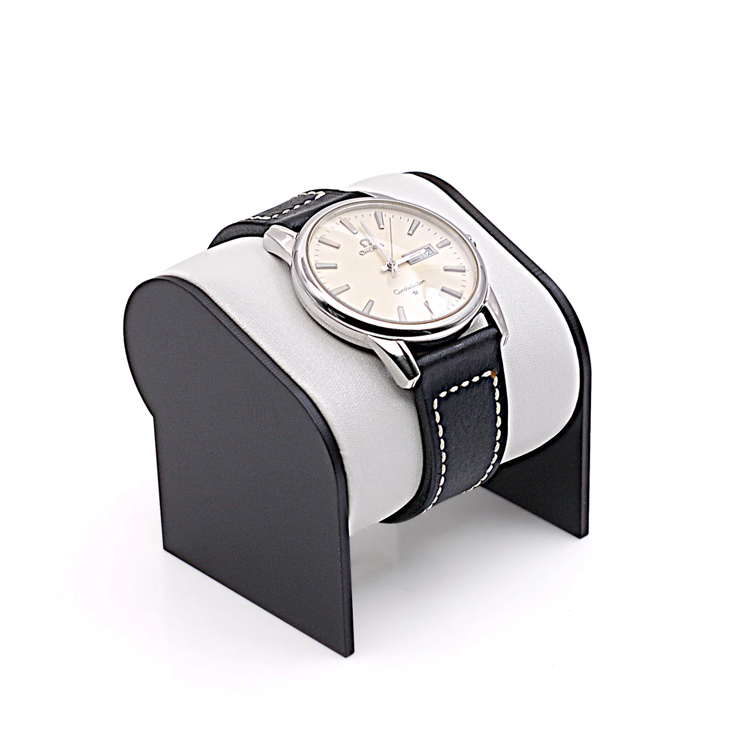 Clássico High-End PVC Wrist Watch Display Rack, suporte do relógio, Showcase Stand Tool, embalagem clara de jóias para pulseira e pulseira, venda