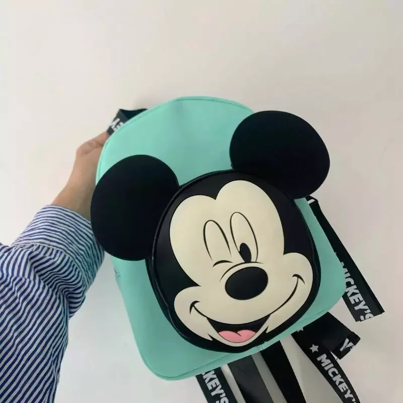 2023 New Children\'s Bag  Disney Donald Duck Mickey Mouse Cartoon Print Kids\' Backpack Nylon Skin Contrasting Colors Schoolbags