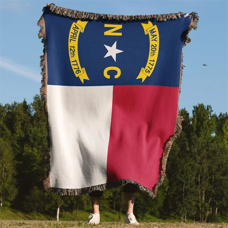Aertemisi North Carolina United States of America Jacquard Fringed Woven Throw Blanket