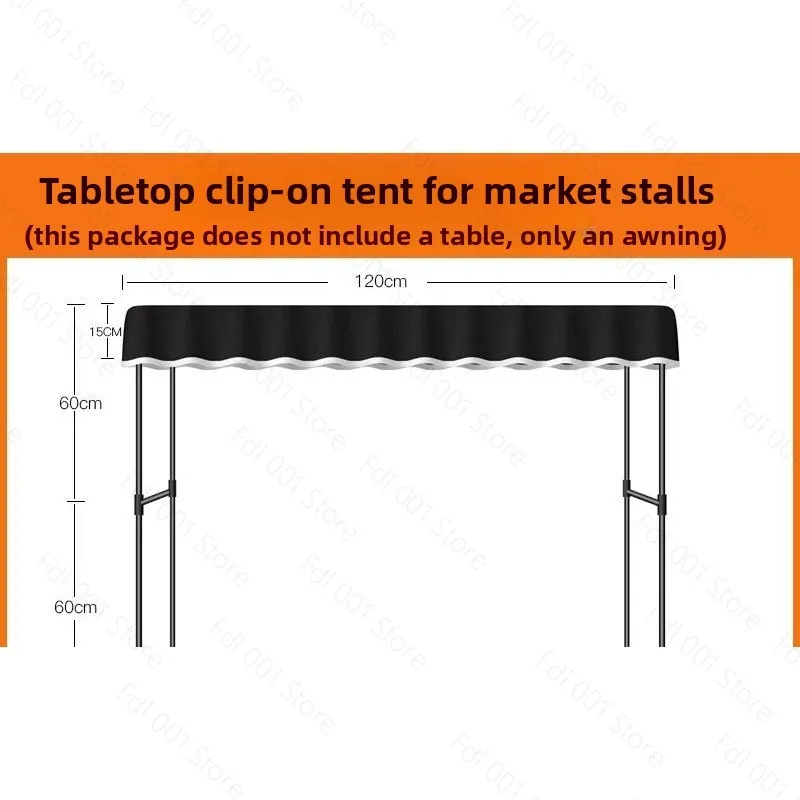 Camping Wagon Canopy Sun Shade for Outdoor Stall, Portable Folding Shelter without Table