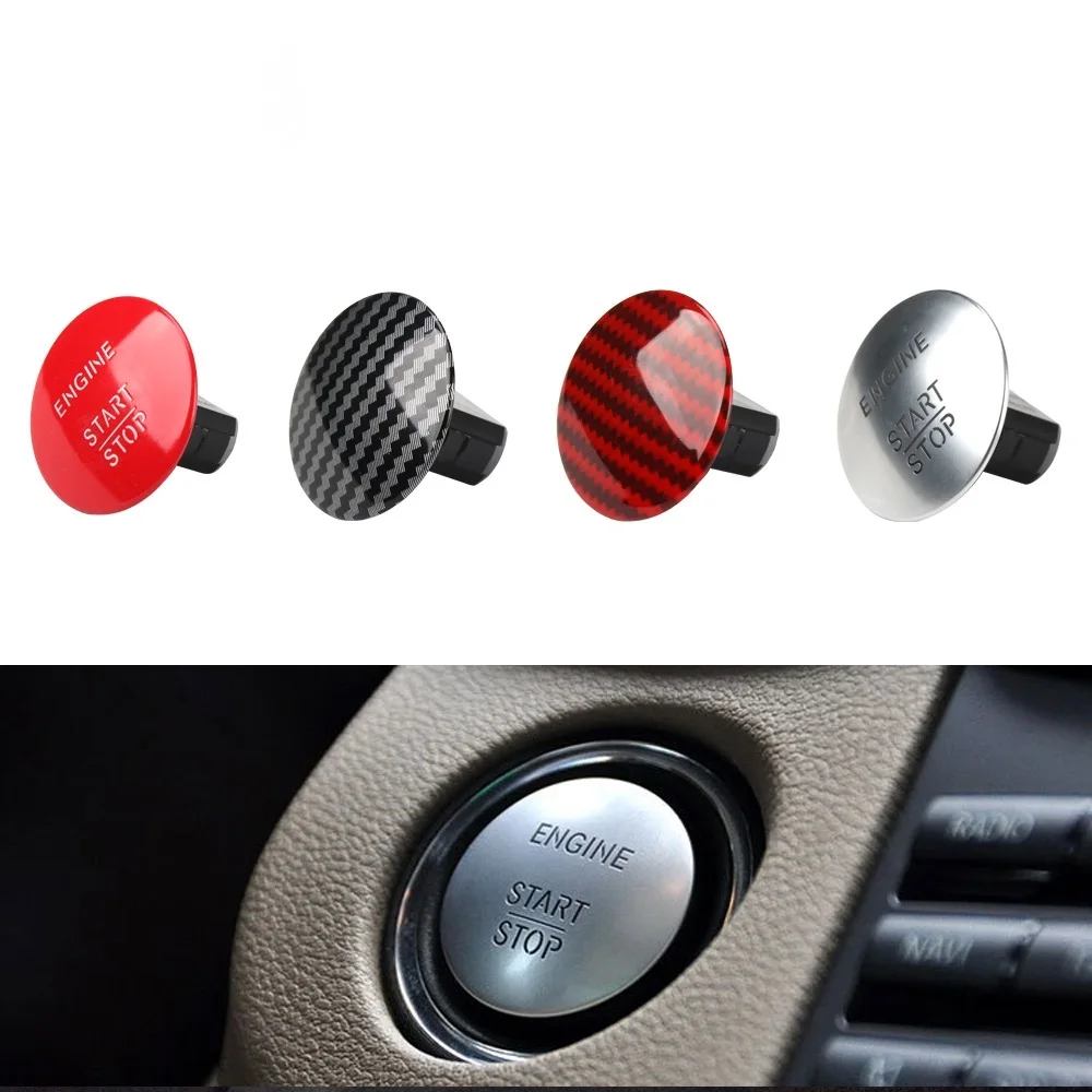 

For Benz W164 W204 W205 Keyless Start Stop One Button 2215450714 Red Black Carbon W222 W212 W156 W221Engine Ignition Switch