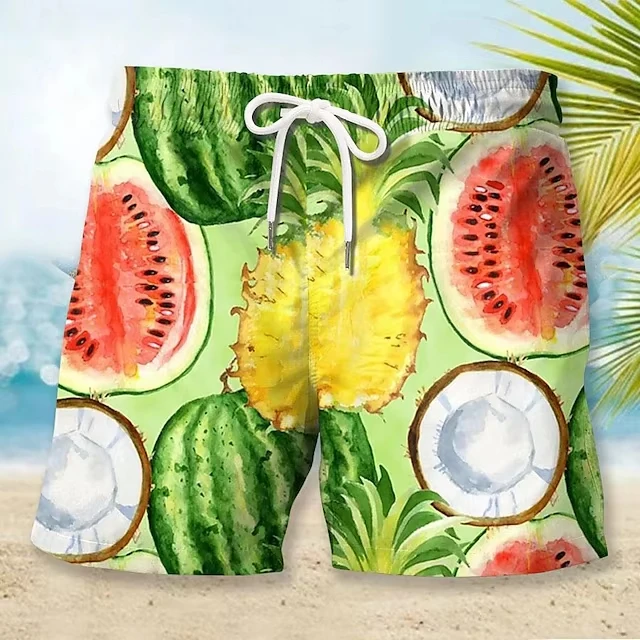 

Odot Swim Shorts Men, 3D Printed Tropical Loose Board Shorts for Boys, Personalized Casual Larg Swimming Shorts Swim Summer