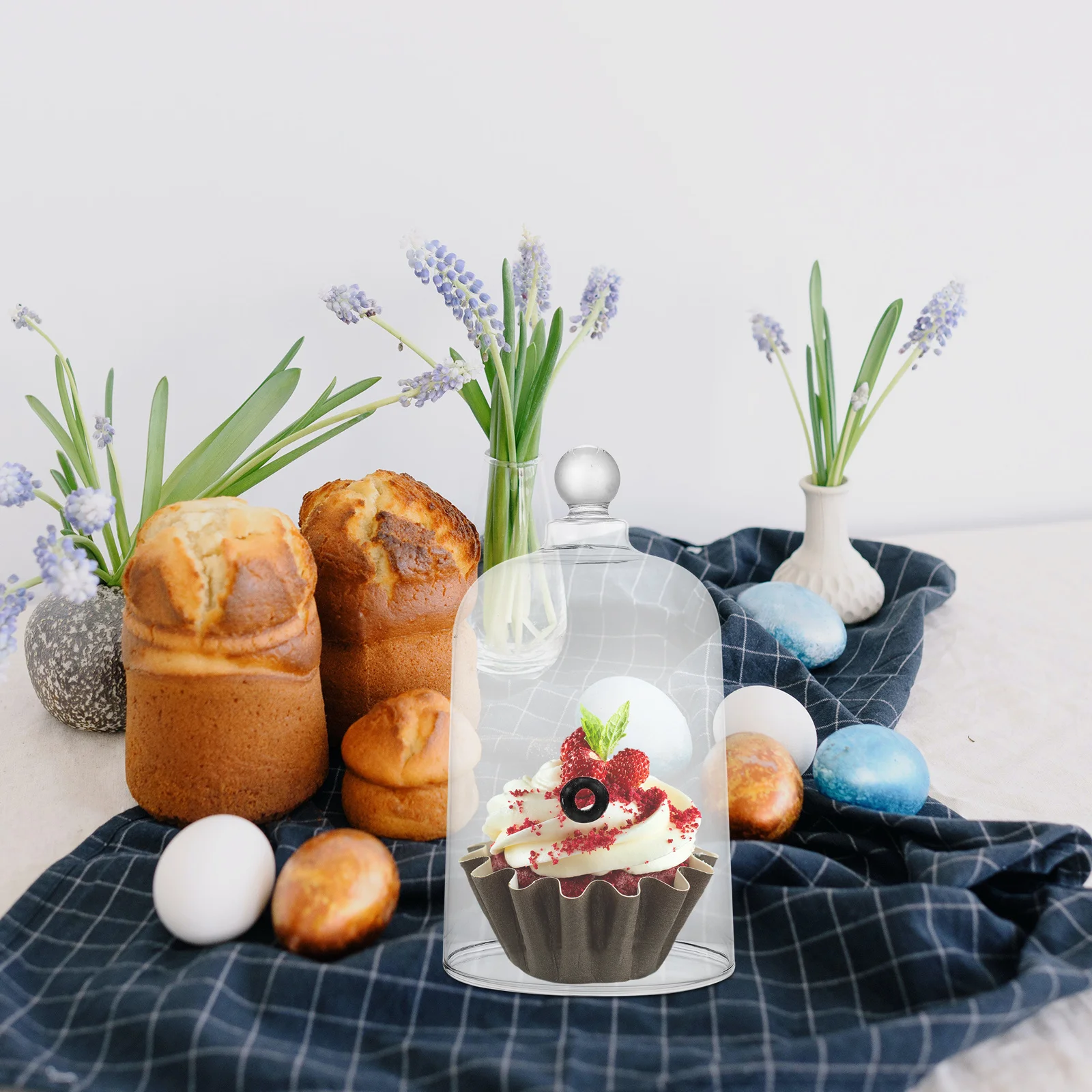 

1Pcs Smoke Food Cover Glass Protective Lid for Cake Bread Dessert Snack Kitchen Use Safety Glass Food Cover